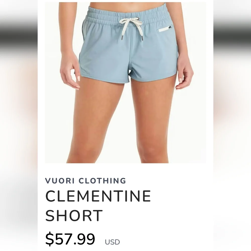 Vuori Women's Athletic Shorts - Light Gray - Picture 2 of 13